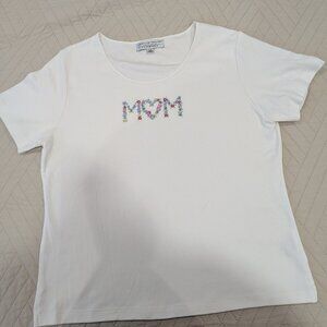 Women's Carolyn Taylor White Shirt - Size Large, 100% Cotton